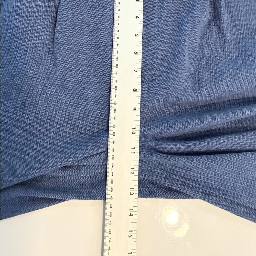 Nwot Banana Republic Linen Pants M Blue Wide Leg